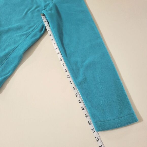 Lands' End Men's Teal Fleece Quarter Zip Pullover Sweatshirt Jacket - Picture 7 of 15